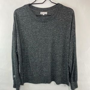 Peloton recovery marled heather gray scoop neck raglan pullover top